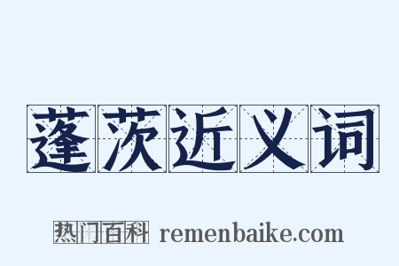 蓬茨近义词是什么意思的图片